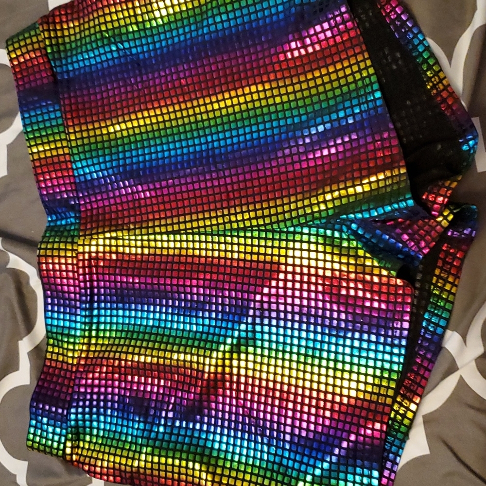 Rainbow metallic shorts LG